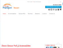 Tablet Screenshot of darwinfreespiritresort.com.au